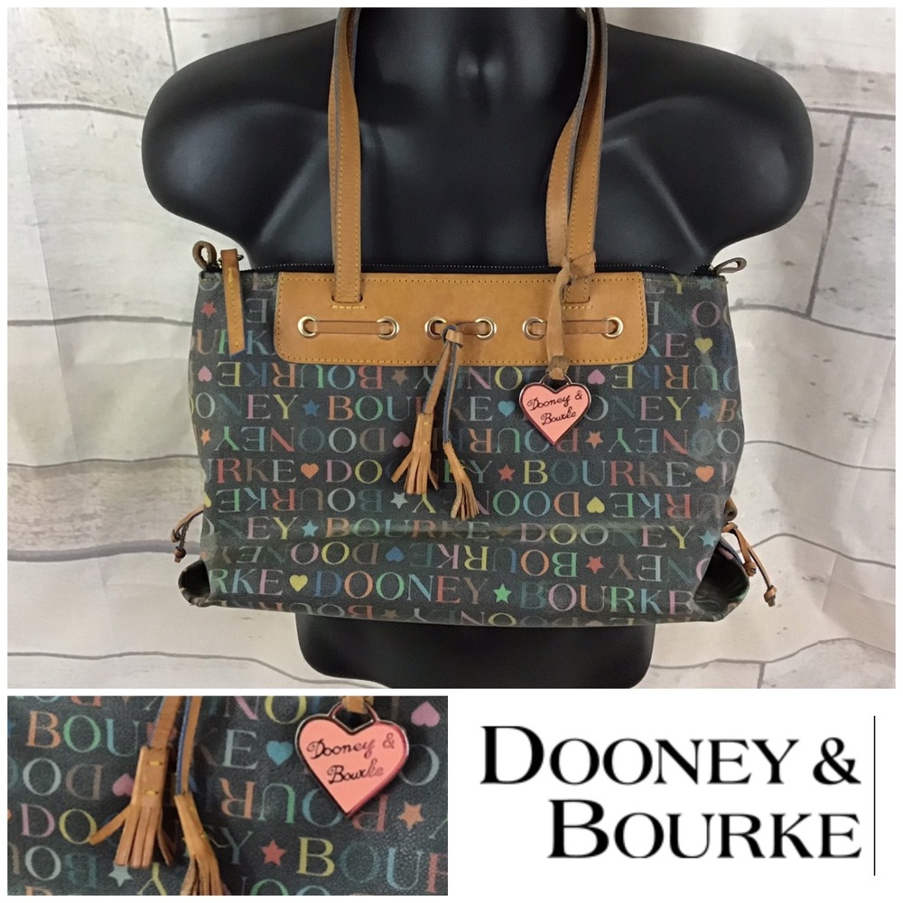 Vintage DOONEY AND BURKE Signature Bag Pebbled Finish AUTHENTIC